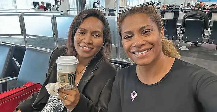 The Minister for Women, Children and Poverty Alleviation, Lynda Tabuya with Jojiana Gavidi in New York. Photo: Lynda Tabuya