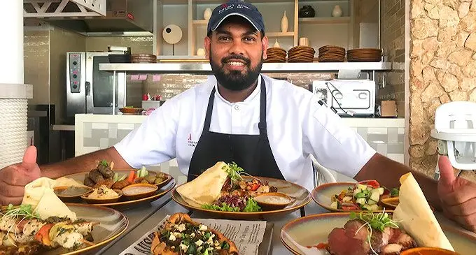 Marriott Resort Momi Bay Chef de Partie Mufeed Ali was inspired by his father to become a chef. Pictured Left: Mana Island. Photo: Waisea Nasokia.