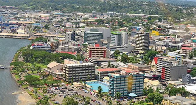 An aerial shot of Suva City. Photo: Leon Lord