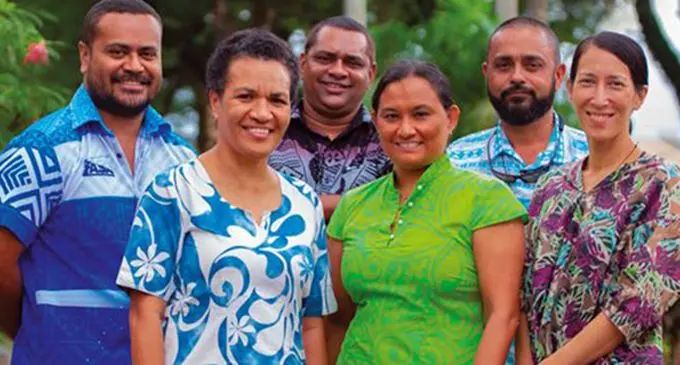 From MaiTV’s Reset Fiji Programme (Left-Right): Jale Samuwai, Mere Naulumatua, Stanley Simpson, Sangeeta Mangubhai, Captain Jonathan Smith and Jodi Smith. Photo: Reset Fiji Facebook