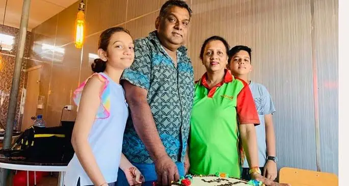 From left, Krisha Kant, Sanjay Kant, Director Mohini Kant, and Krishiv Kant at the GOFRY outlet at Nakasi.