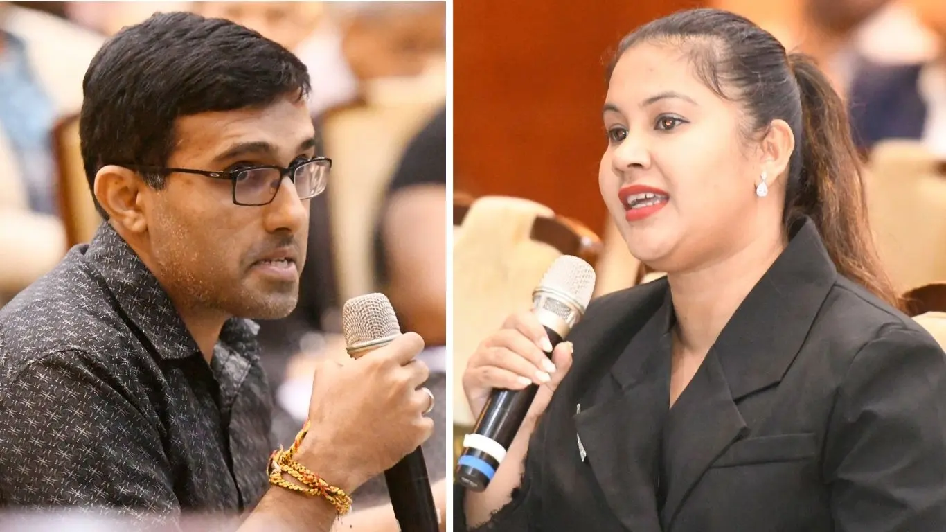 Kiran Khatri (left) and Releshni Karan.