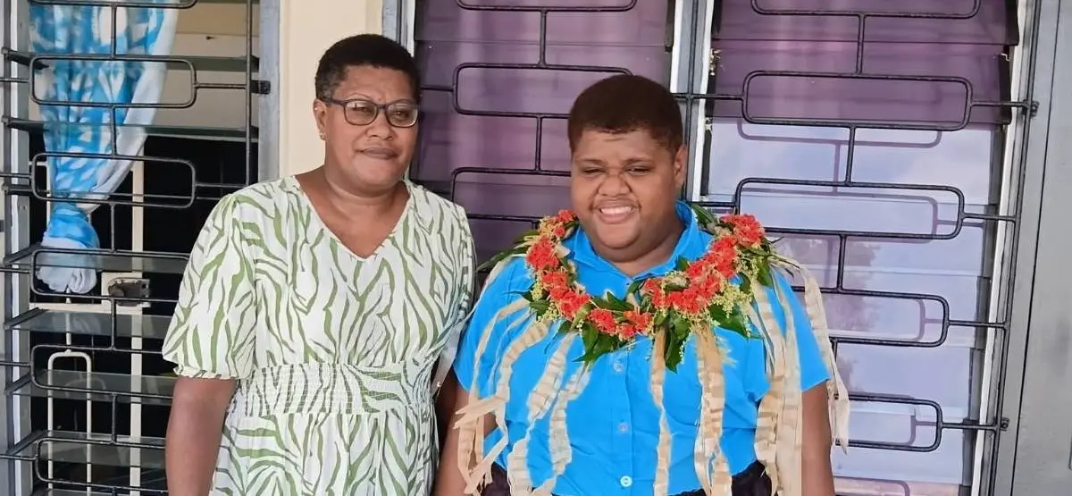 Mom Sebiuta Waqalevu (left) with daughter Verenaisi Waqalevu.