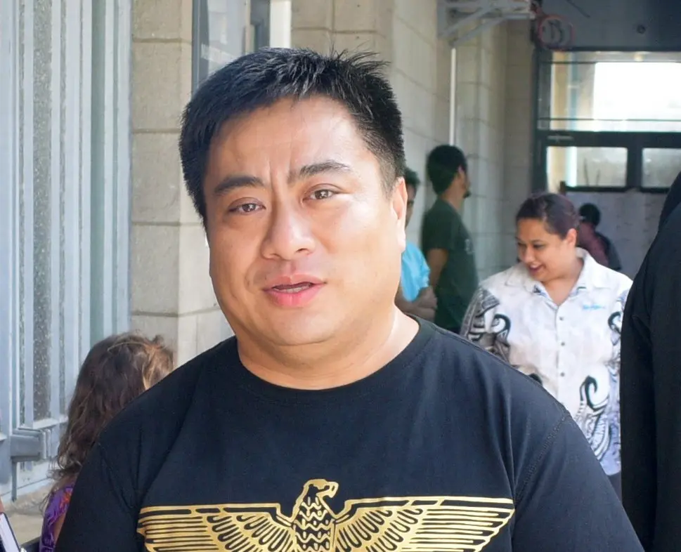 Dickson Peng outside the Suva Courthouse during an earlier hearing.