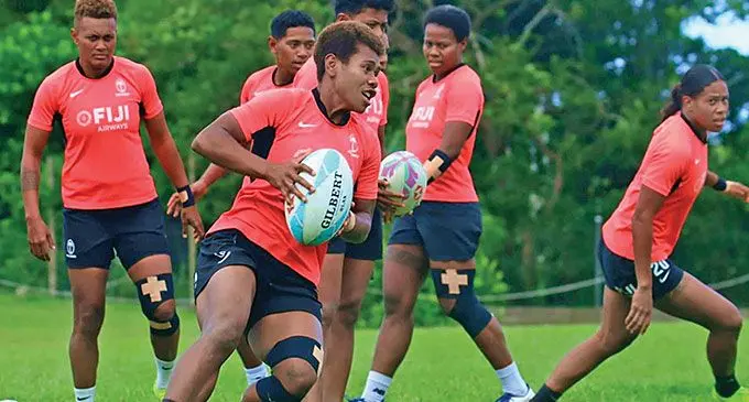 Fijiana 7s team in training.