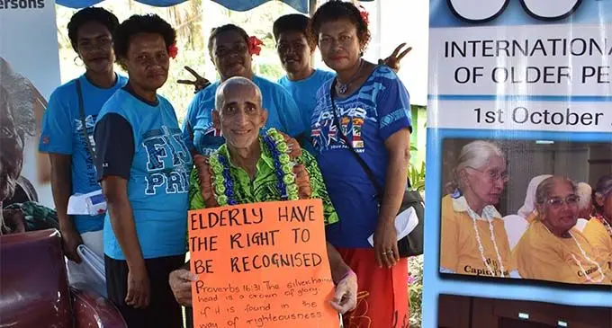Resident of Golden Age Home in Labasa Peter Sinclair after the march of International Day of Older Persons on October 01, 2018. Photo: Nacanieli Tuilevuka