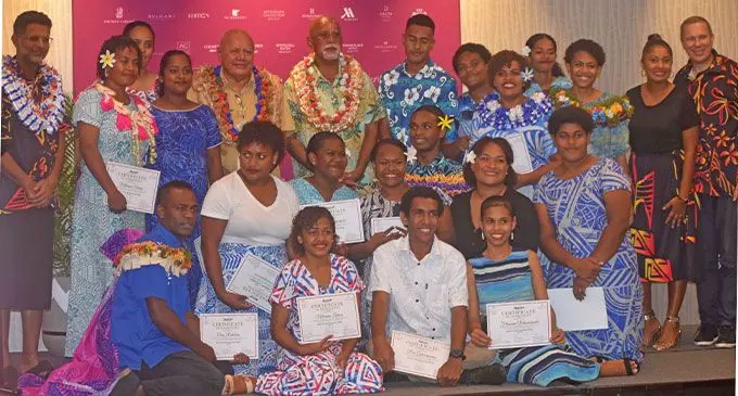 Deputy Prime Minister and Minister for Tourism and Civil Aviation Viliame Gavoka with Tui Nadi Ratu Vuniyani Navuniuci with the associates. Photo: Waisea Nasokia