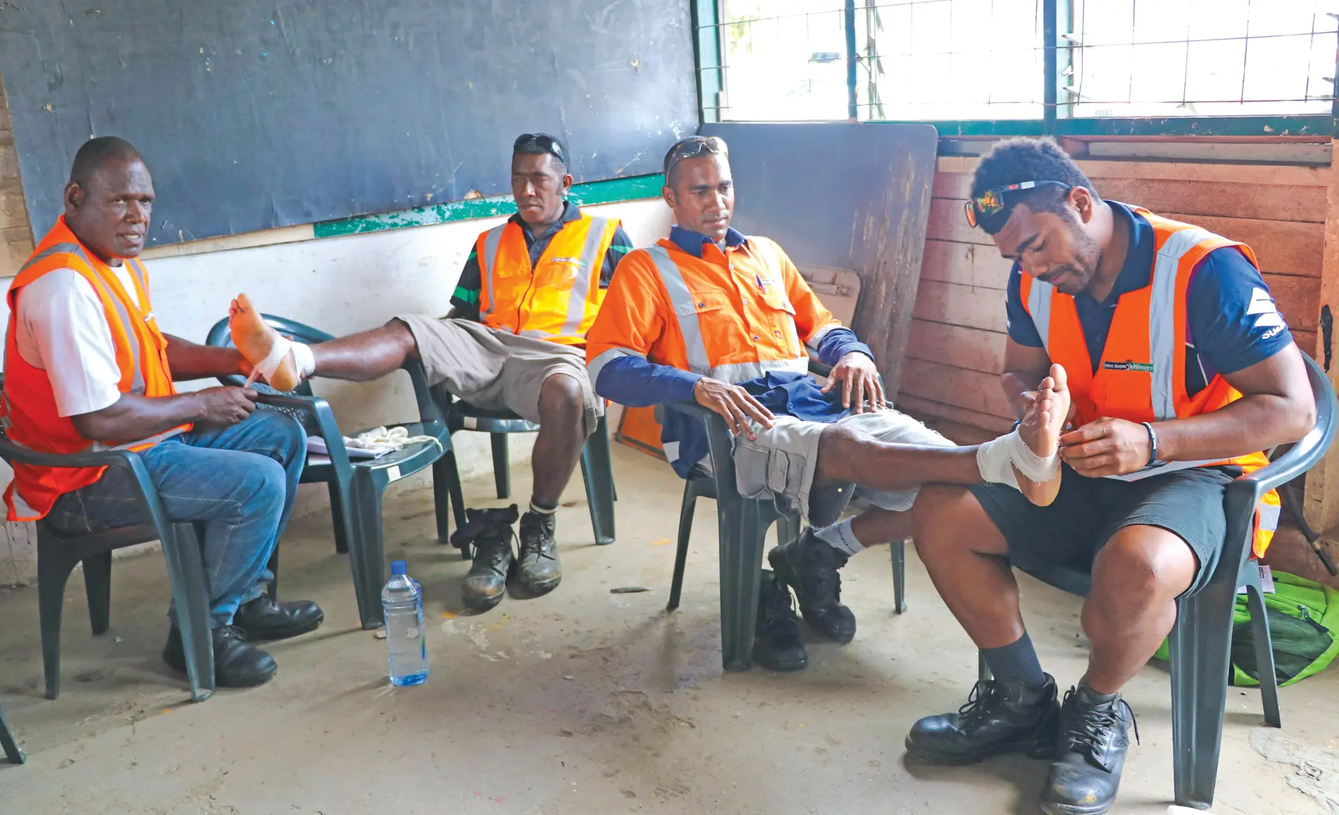 Fulton Hogan Hiways North crew sealing the Nabalebale section towards Savusavu, a section of the Transinsular Road. Photo: Fulton Hogan Hiways