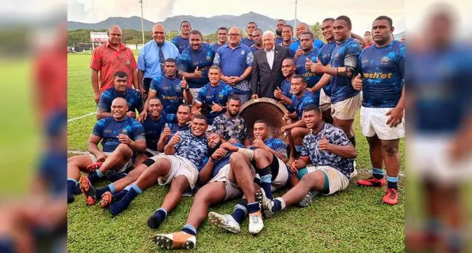 The Navy team after winning the Bougainville Shield at Subrail Park, Labasa, on August 10, 2022. Photo: Sampras Anand