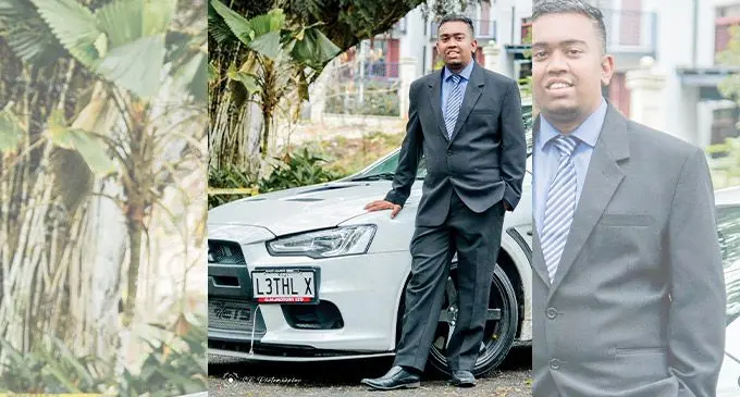 Deepak Narayan with his 2008 Mitsubishi Lancer Evolution X.