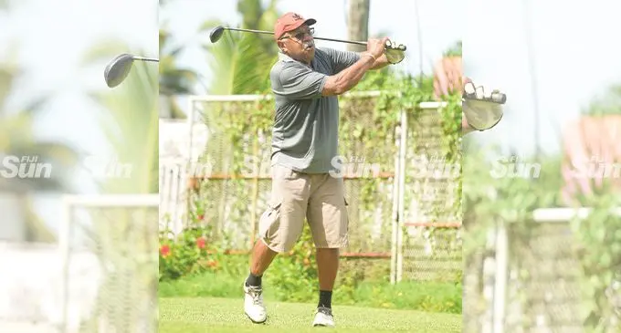 Sitiveni Rabuka during the Girmit Open at the Fiji Golf Club in Vatuwaqa, Suva, on April 16, 2022. Photo: Ronald Kumar.