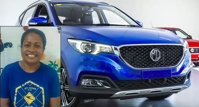 Ulamila Green, winner of a brand new MG SUV