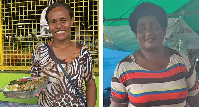 Peniana Matai and Tokasa Wati at the Suva market. PHOTO: Sosiveta Korobiau