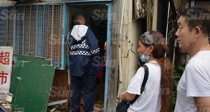 Police forensic team investigate Police raid complain at Tautau Store in Walubay Suva on April 30, 2020. Photo: Ronald Kumar.