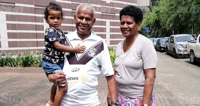 Lepani Kanaloa with his granddaughter Wakesa Dola and wife Laisa Kanaloa at the FNFP Building in Suva. Photo: Susana Tuilau Parent finds education website useful for daughter Shalini Verma and her 9-year-old daughter Shyhana using the Ministry of Education website.
