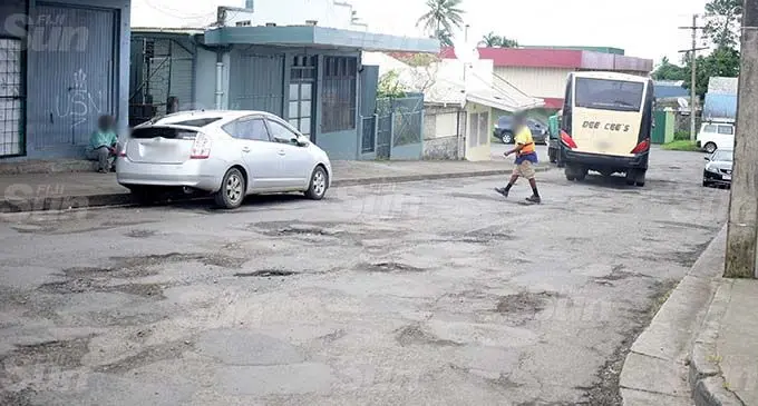 Poor road condition at Namuka Street in Samabula on October 21, 2020. Photo: Ronald Kumar