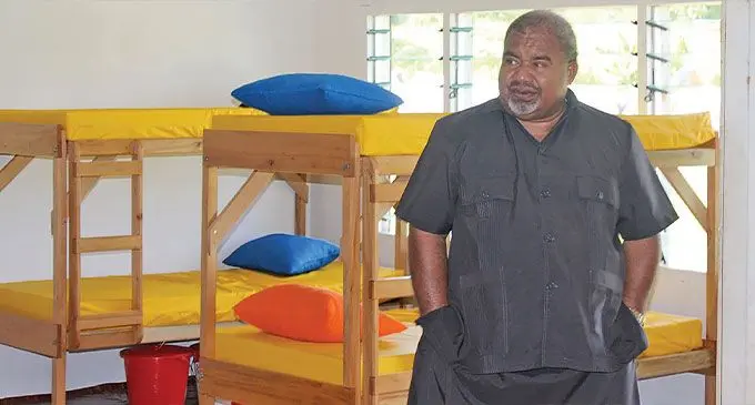 Minister for Youth and Sports Jese Saukuru inspected the new temporary dorm for boys on May 5, 2024. Photo: Jone Salusalu