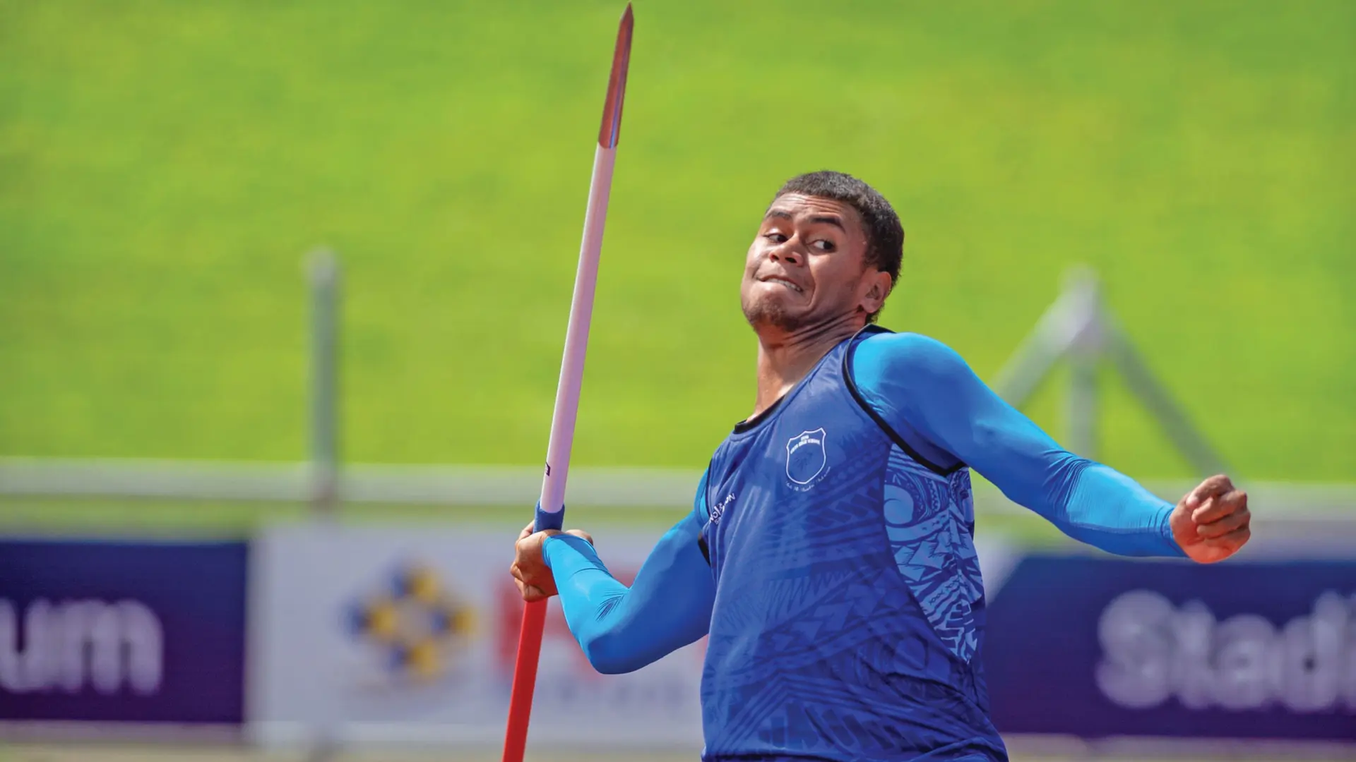 Cicia High School senior boys javelin thrower Semesa Kalikalisui during the Maritime Zone at the HFC Bank Stadium, Suva on April 21, 2025. Photo: Josua Buredua