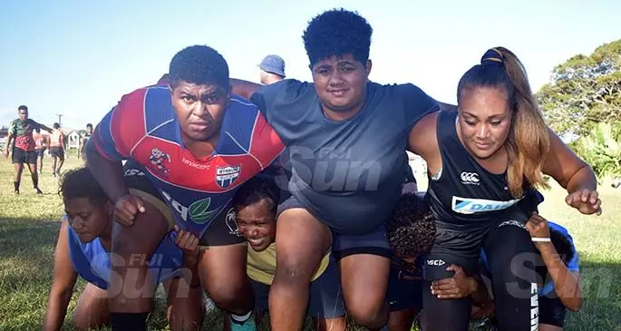 QAQA Nadi women forwards during training at Prince Charles Park, Nadi on July 21, 2020. Photo: Waisea Nasokia