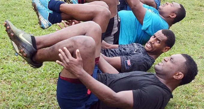 The Tailevu  rugby players train at Bidesi Park in Suva on August 18, 2020. Photo: Ronald Kumar