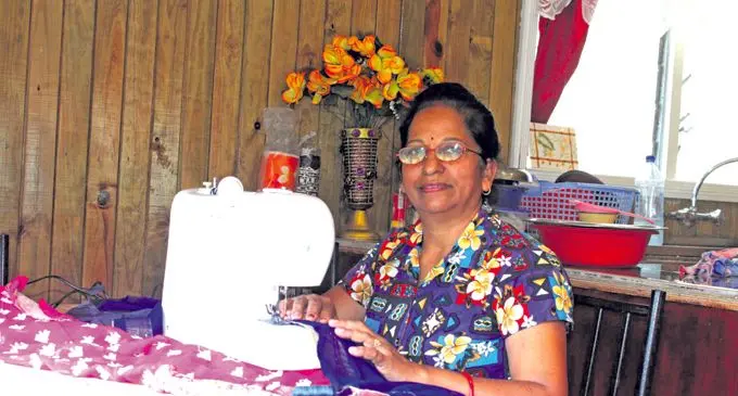 Subhag Wati doing exactly what she loves at her home in Savusavu. Photo: WATI TALEBULA