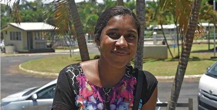 Ana Delai sitting at the FNU Namaka Campus in Nadi on January 30, 2019. Photo: Nicolette Chambers