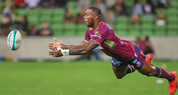 Suliasi Vunivalu made his long-awaited return in the Reds’ narrow victory over the Rebels in Melbourne, on April 15, 2022