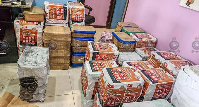 Packaged white substance believed to be methamphetamine that were seized at Maqalevu, Nadi on January 21, 2024. Photo: Police Media Cell