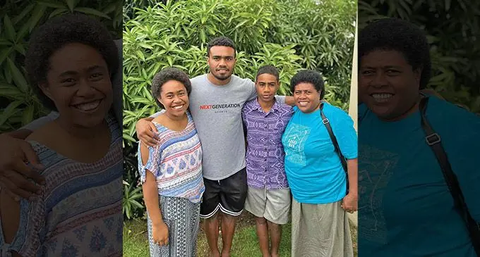 Iosefo Masi with his family from left: Maria, Ledua and Aqela.