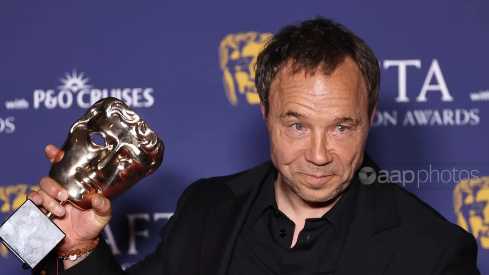 Stephen Graham has won his first BAFTA after eight nominations.