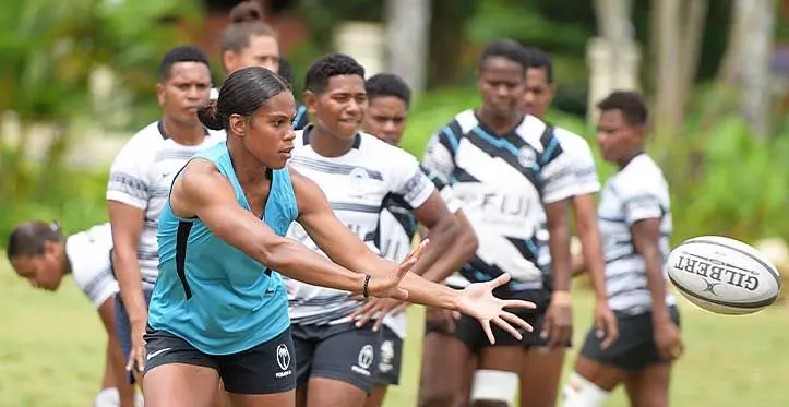 Members of the Fijiana sevens side training at Suva’s Albert Park on September 20, 2023. Photo: Ronald Kumar