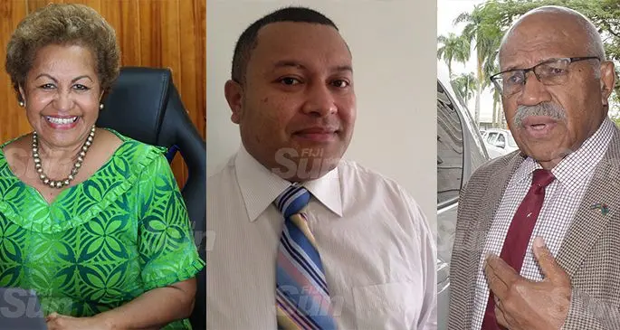 From left: Emele Duituturaga, Usaia Peter Waqatairewa, and Sitiveni Rabuka.