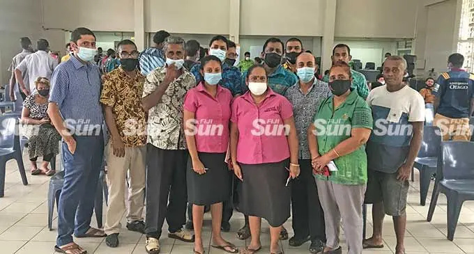 Minister for Employment, Productivity and Industrial Relations, Parveen Bala with participants of the National Minimum Wage Consultation at the Civic Centre in Labasa.  Photo: Laisa Lui