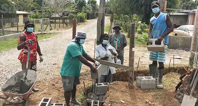 A group of youth at a construction site at MA Khan Road in Nawaka, Nadi. Photo: Waisea Nasokia
