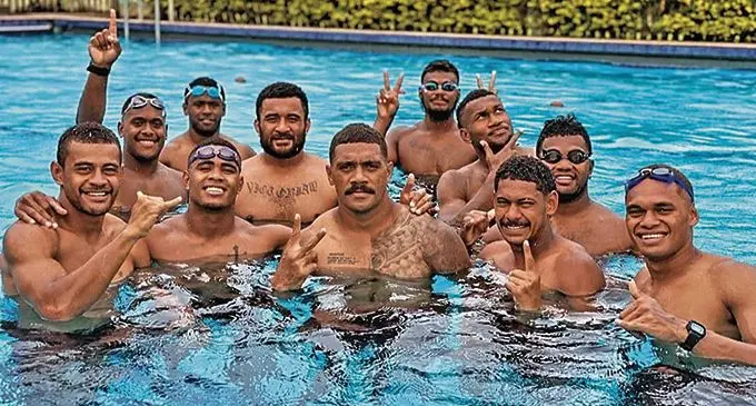 Kaiviti Silktails players during a pool session in Lautoka on January 22, 2021.   Photo: Nicolette Chambers