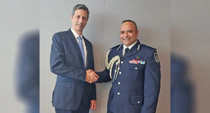 Fiji’s Commissioner of Police, Brigadier-General Sitiveni Qiliho met James A. Walsh, the United States Department of State’s, Principal Deputy Assistant Secretary, Bureau of International Narcotics and Law Enforcement in New York. Photo: Fiji Police Force. 