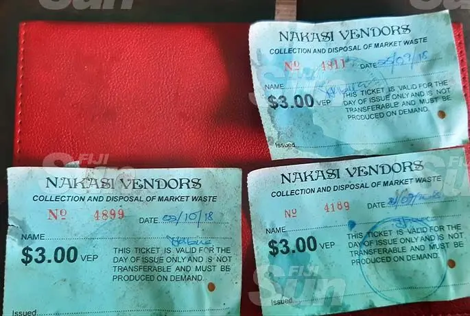 Some of the receipts issued to the vendors. Photo: Shalveen Chand