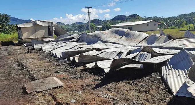 The remains after the fire at Youth Training Centre in Naleba, Labasa, on April 13, 2024.