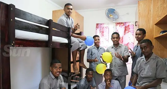 Levuka Public School hostel boys inside their new dormitory on  July 14, 2020. Photo: Kelera Sovasiga