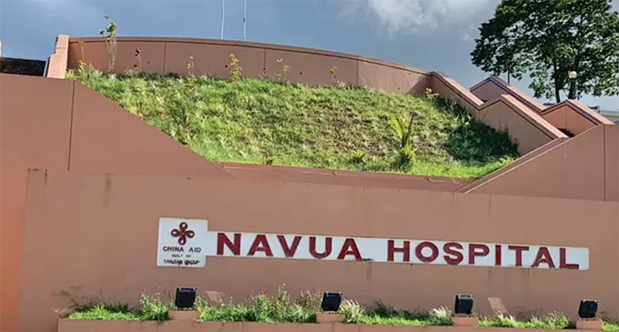 Main entry to the Navua Hospital.