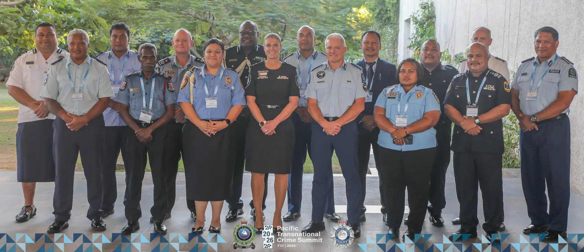Pacific Commissioners from across the Pacific region at the inaugural Transnational Crime summit at the Fiji Marriott Resort Momi Bay.