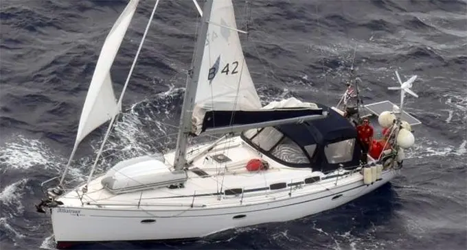 The sailor on his stricken vessel.