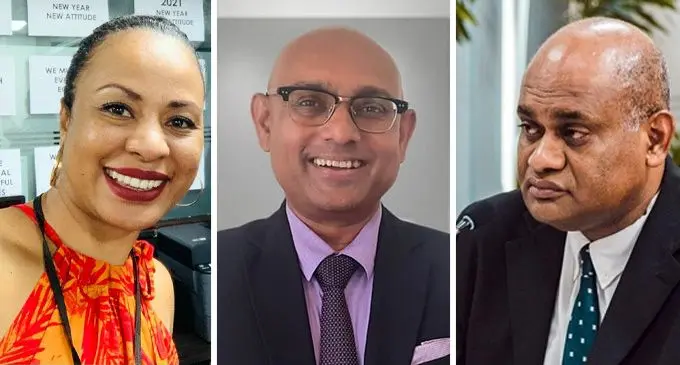 Fiji Electoral Commission new members, Ateca Ledua, Parvez Akbar and Sairusi Dukuno.