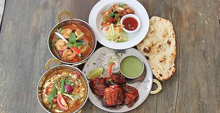 Food at Indigo Indian Asian Restaurant & Bar.