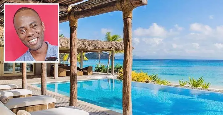 Kokomo Private Island Resort. Inset: Alabaster Investments founder Joeli Naya. Photo: Shratika Naidu