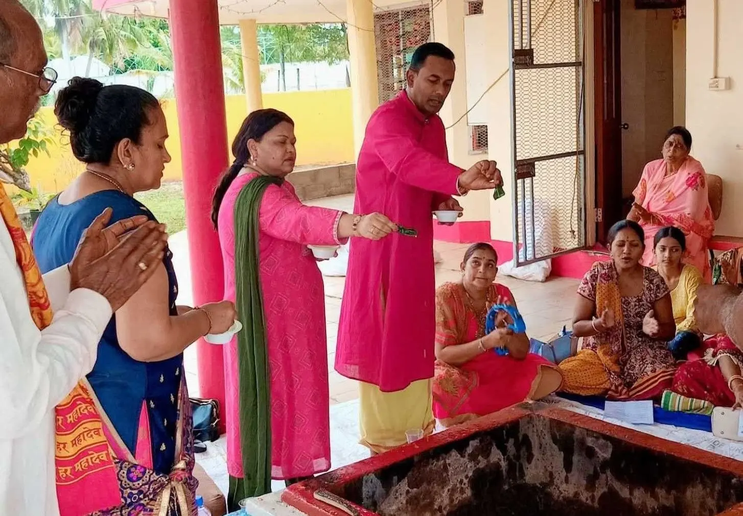 Hindu devotees conduct Navratri pooja in Votualevu, Nadi.
