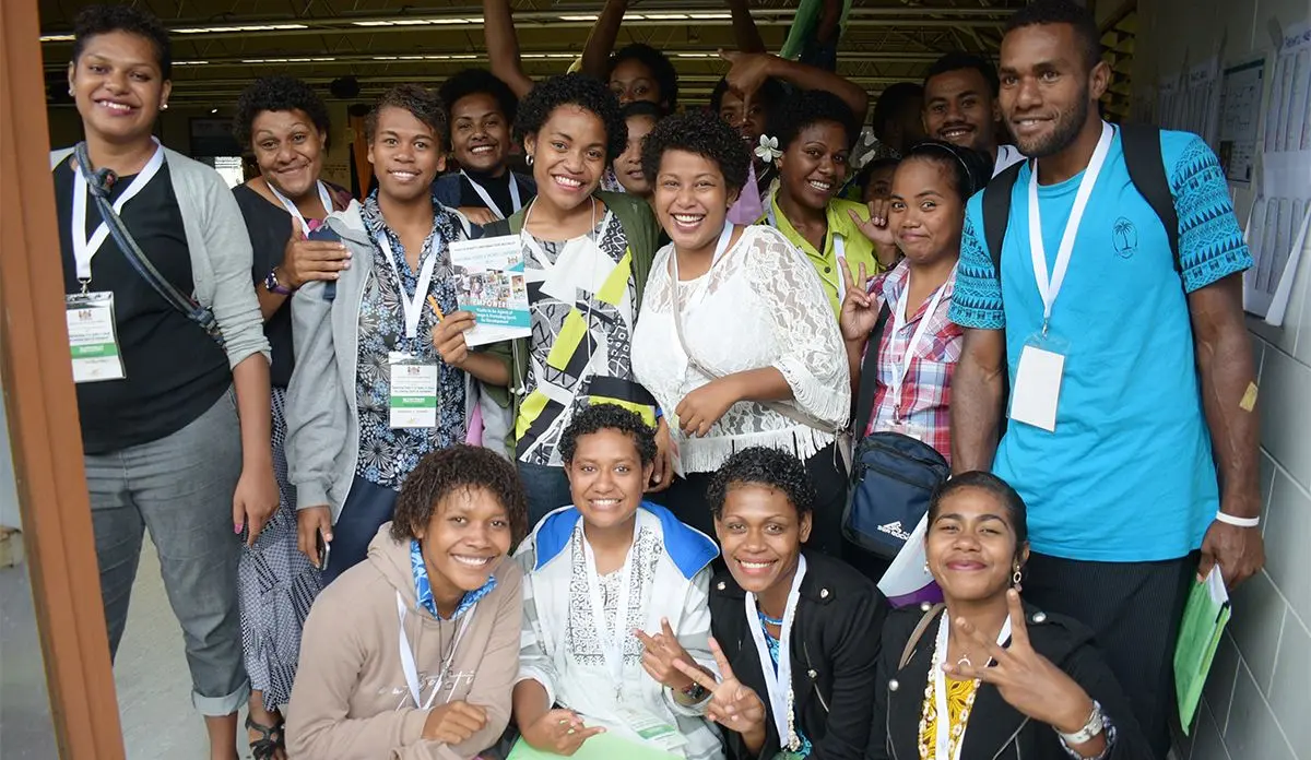 Some of the youths that are participating in three days National Youth and Sports Confernce 2019 at at USP on March 27, 2019. Photo: Ronald Kumar.