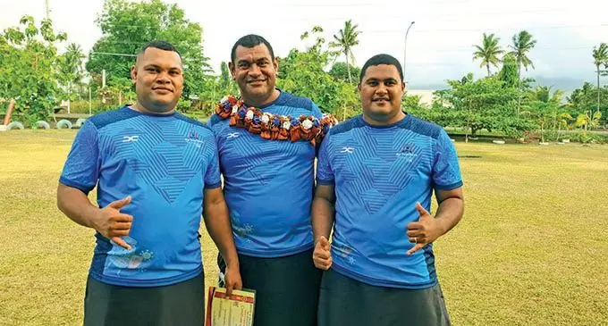 Ra Education transport officer, Aliki Silimi, Nalawa Central School Head of School,  Eroni Niulele and Rakiraki Muslim Primary School teacher, Maika Nasalato at Rakiraki District School on December 8, 2021. Photo: Nicolette Chambers 