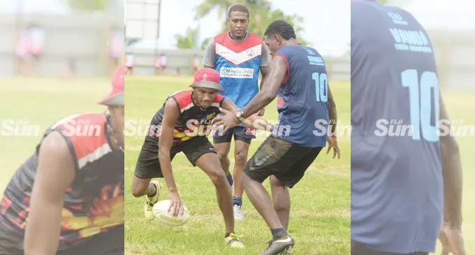 West Sonics take on Bluez in the Franchise Touch League at Bidesi Park, Suva, on April 16, 2022. Photo: Ronald Kumar.