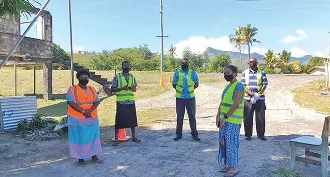 Villagers stand guard at their Draunivi Village checkpoint in Ra.  Photo: Mereleki Nai
